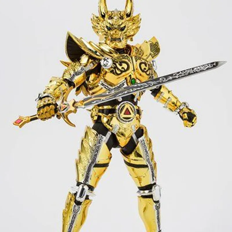 BANDAI Shf S.H. Figuarts True Sculpture OOO Garo Gold Knight Garo Akashi Rai With Cape Scale Figures 16.2cm-2