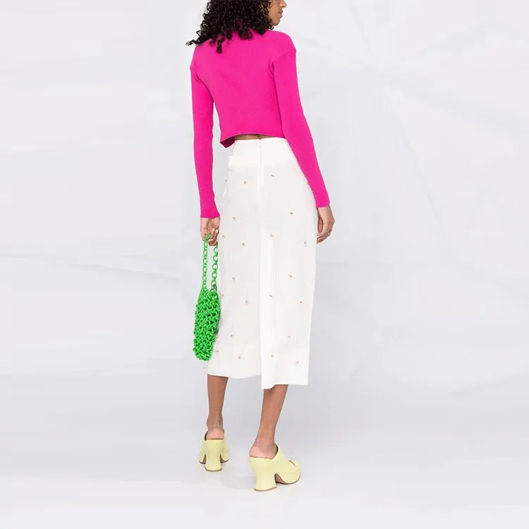 Jacquemus FW21 Slim Fit Sweater Women's Fuchsia-1