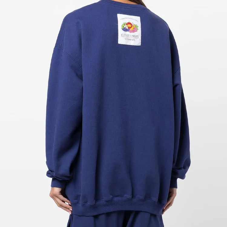 Vetements Cutest Of The Fruits Logo Sweatshirt 'Royal Blue'-3