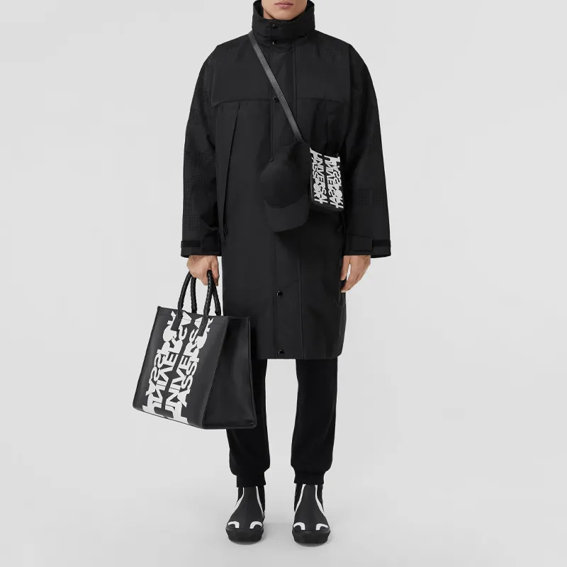 Burberry Riccardo Tisci Edition Slogan Messenger Bag Black-6