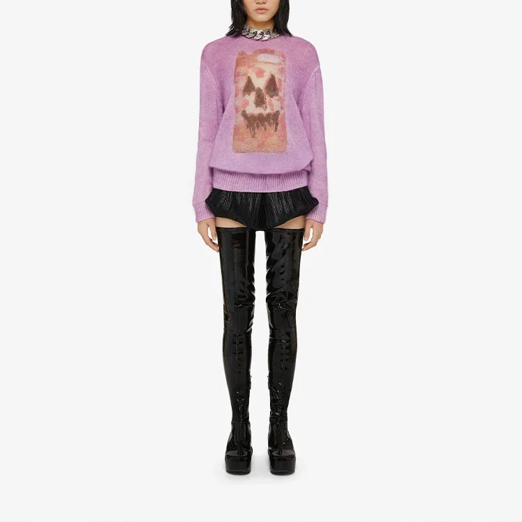 Givenchy Oversized Sweater With Ceramic Prints 'Mauve'-2