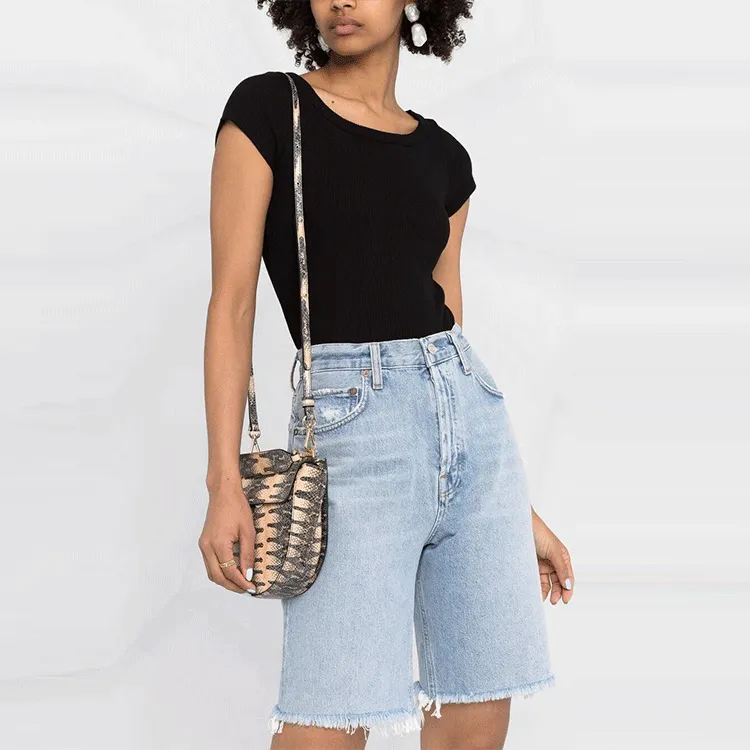 AGOLDE Denim Shorts Women's Light Blue-3