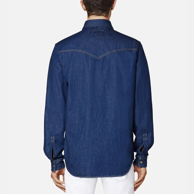 VERSACE Shirts Men Blue-3