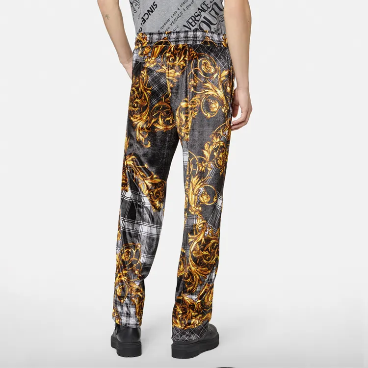 VERSACE JEANS COUTURE Wide Leg Sweatpants Men's Black-3