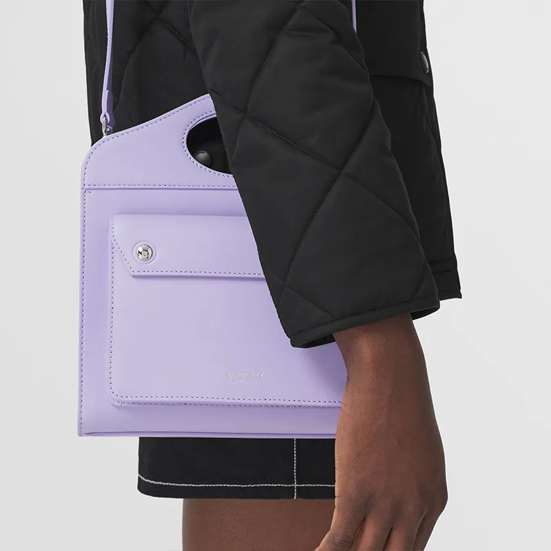 Burberry Mini Leather Pocket Bag Soft Violet-7