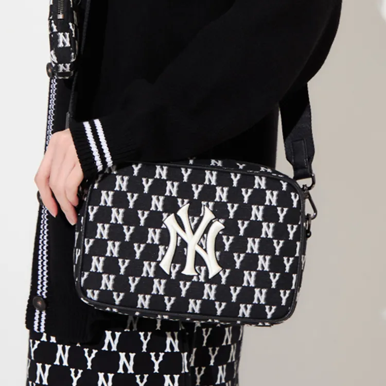 MLB Monogram Collection Polyester Combo Bag Camera Bag Shoulder Bag Regular Unisex Black-5