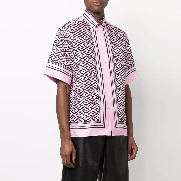 VERSACE Shirts Men Pink-3