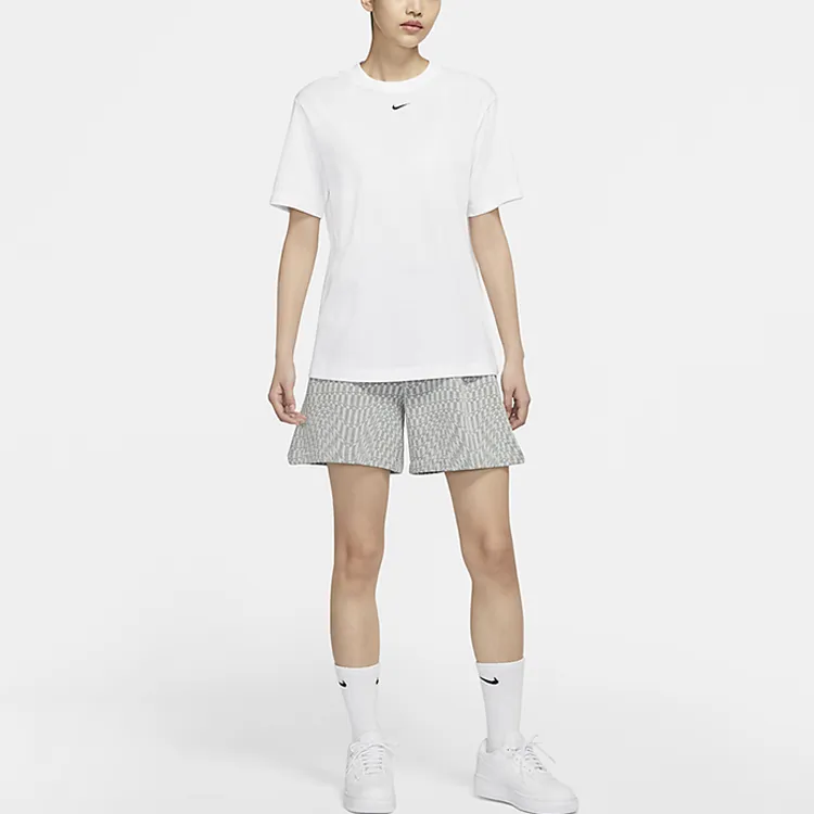 Nike Sportswear Essential SS22 Women'ss Print Sporty Crewneck T-Shirt White-1