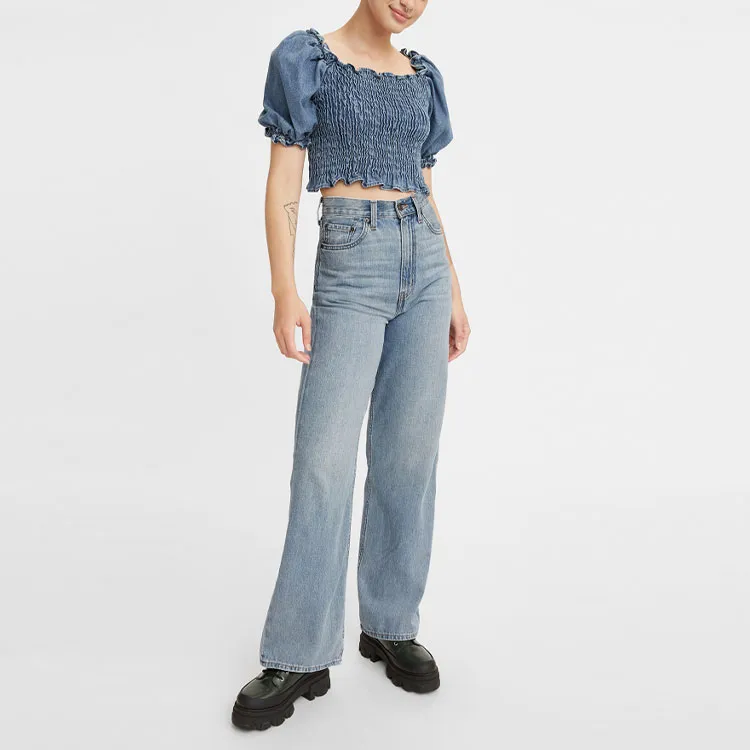 Levis SS22 Straight Jeans Women's Blue-2