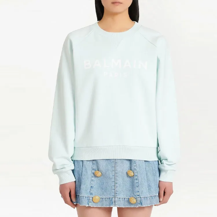 BALMAIN Sweatshirts Women's Light Blue-3