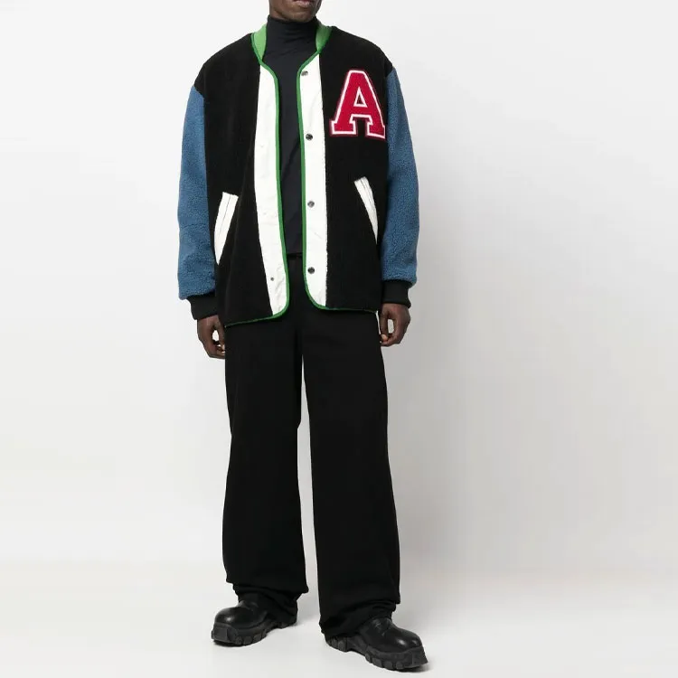 AMBUSH Logo patch Fleece Liner Varsity Jacket-1