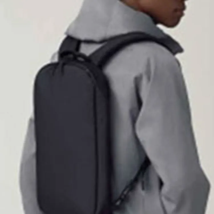 UNIQLO Polyester Polyester Crossbody Bag Backpack Laptop Bag Regular Unisex Black-5