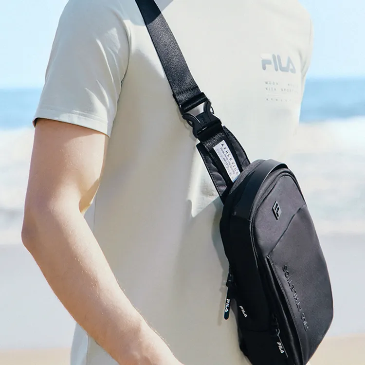 FILA Fabric Sling Bag Handbag Shoulder Bag Crossbody Bag Regular Men's Black-6