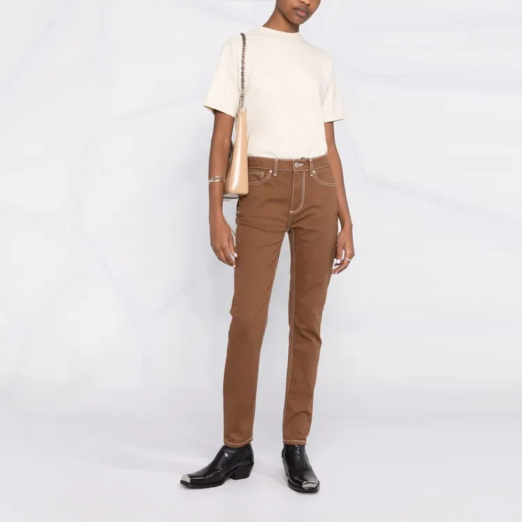OFF WHITE Women'ss Diag Stripe T Shirt Beige-1