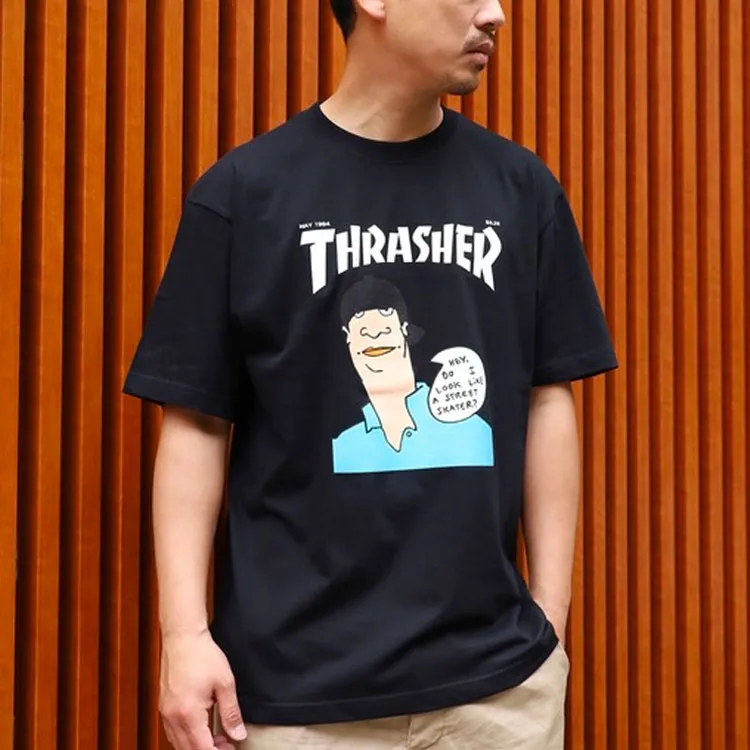 Thrasher T-Shirt Japan Version Unisex Black-2