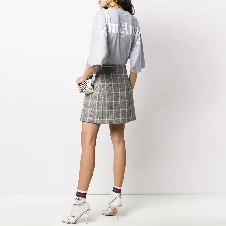 PALM ANGELS Logo Over Tee Grey-3