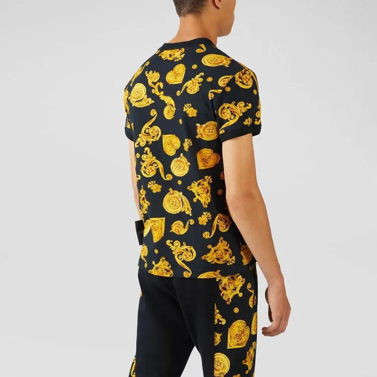 VERSACE JEANS COUTURE SS20 Straight T Shirt Men's Black-4