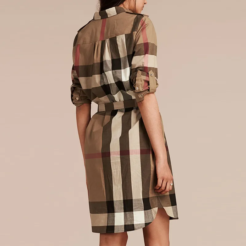 Burberry Short Sleeved Dress Women's Archive Beige-3