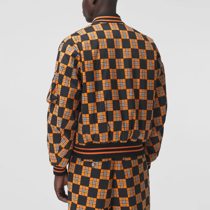 Burberry Brookland Checkerboard Bomber Jacket-2