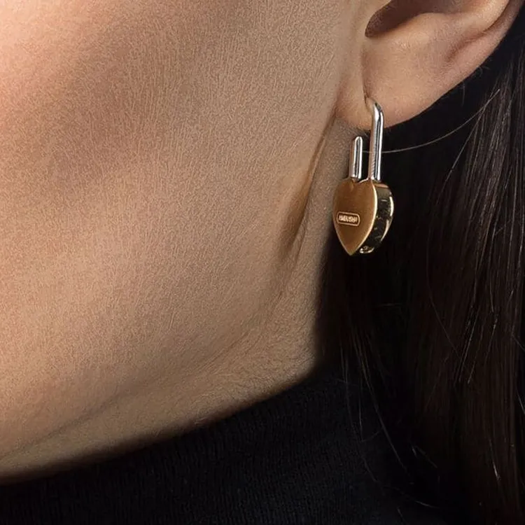 AMBUSH Small Heart Padlock Earring-6