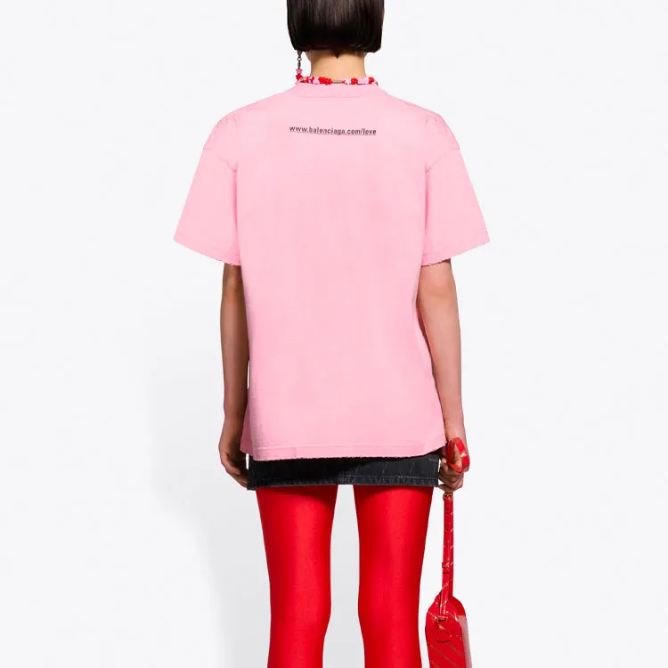 Balenciaga T-Shirts Unisex Pink-4