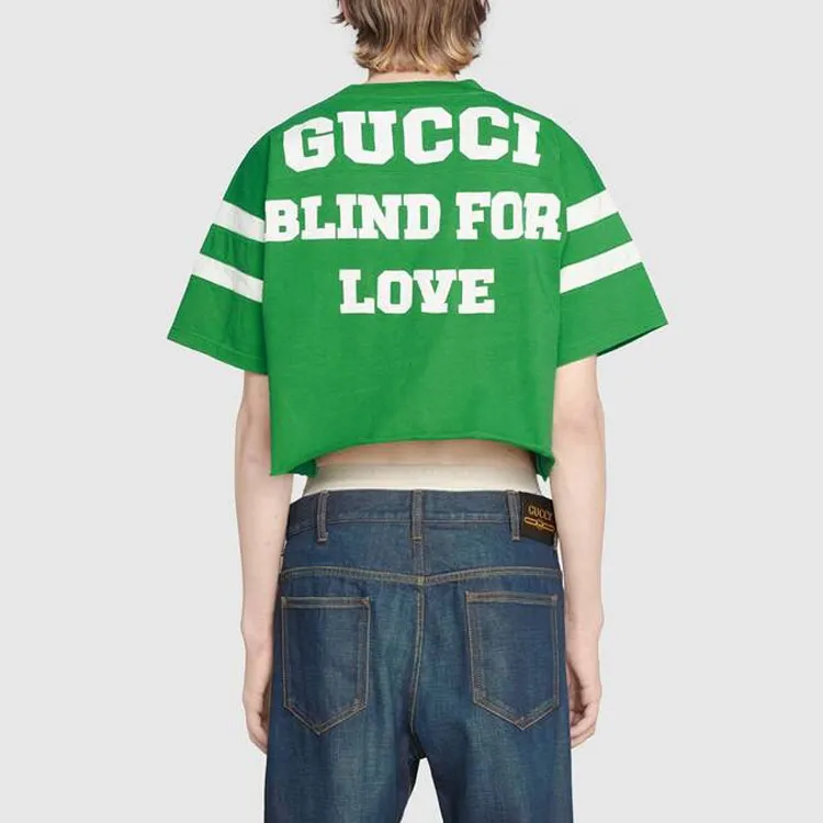 GUCCI SS21 1921 Series Alphabet Numeric Printing Short Sleeve T-Shirt Green-5