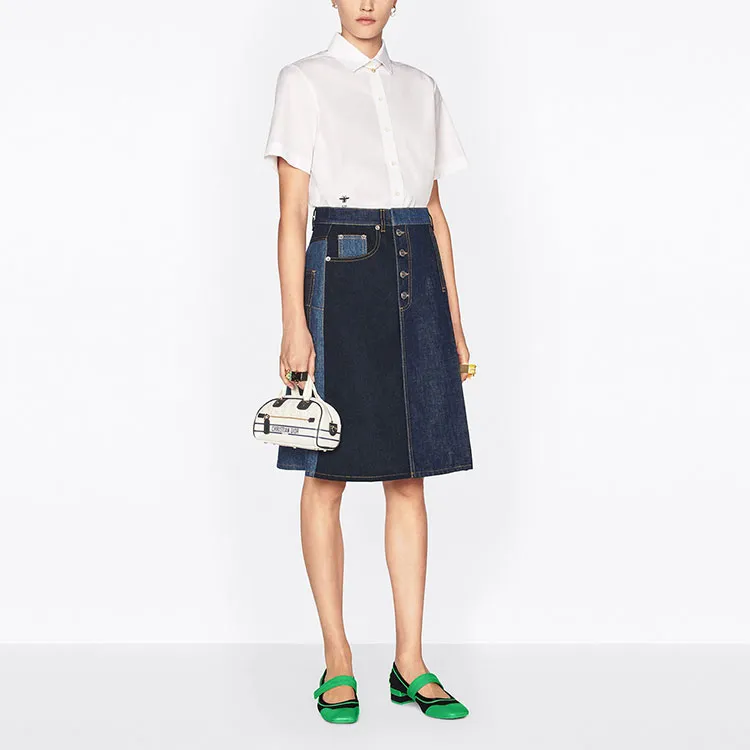 DIOR Quarterly New Products Denim Short Skirts Women's Blue-2