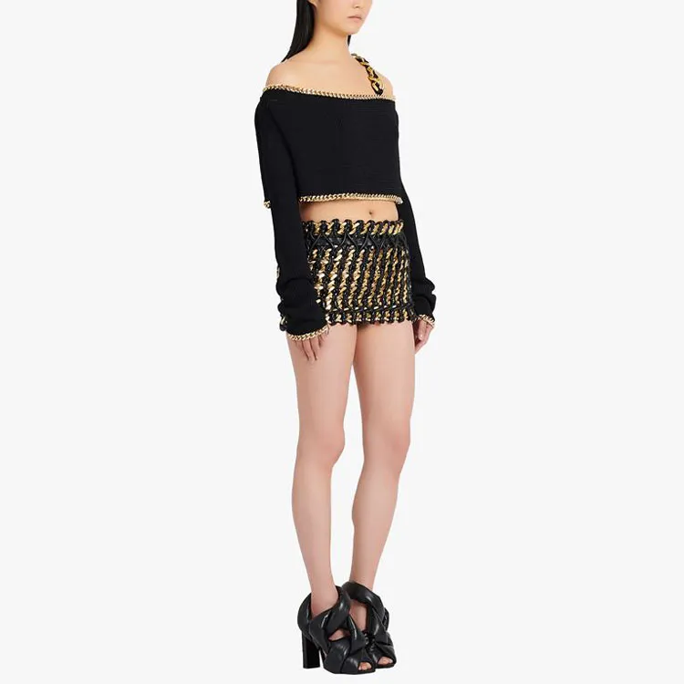 BALMAIN SS22 Sweater Women's Black-4