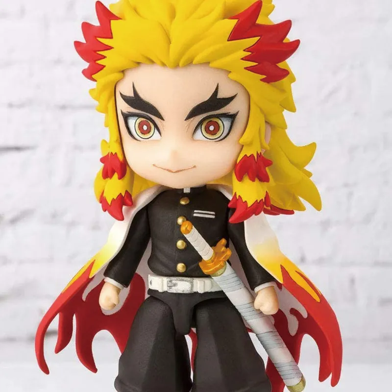 BANDAI Kyojuro Rengoku Bandai Figurarts Mini Demon Slayer  Kimetsu No Yaiba Kiryu The Flame Pillar Scale Figures-1