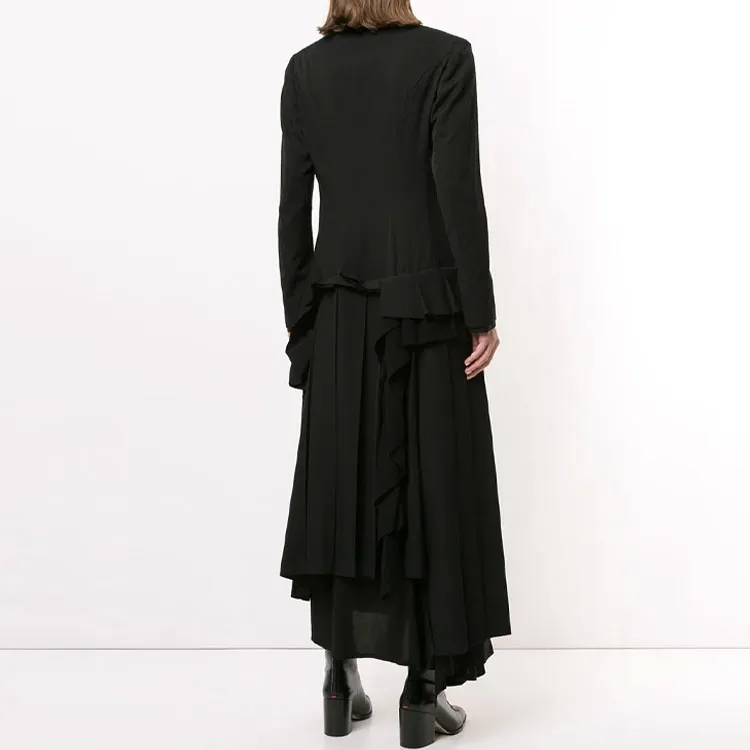 Yohji Yamamoto Long Sleeved Dresses Women's Black-2