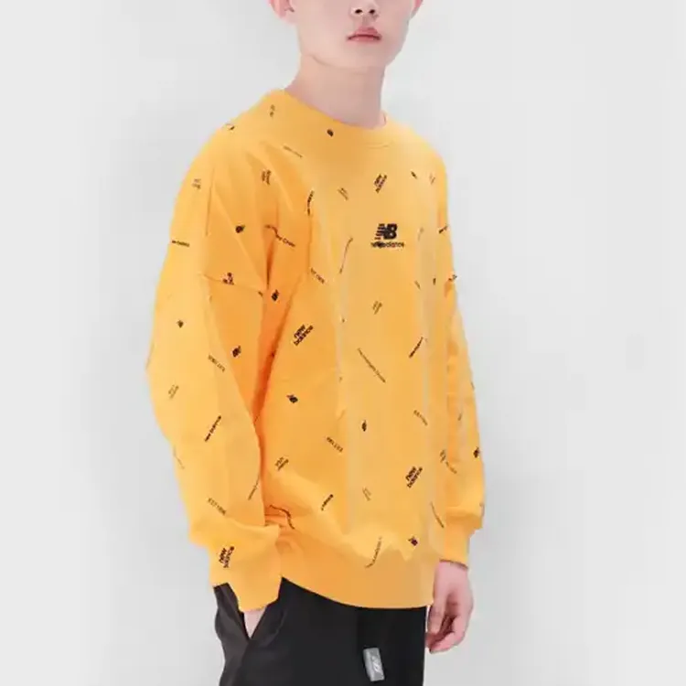 New Balance Sweatshirts Men Yellow-4