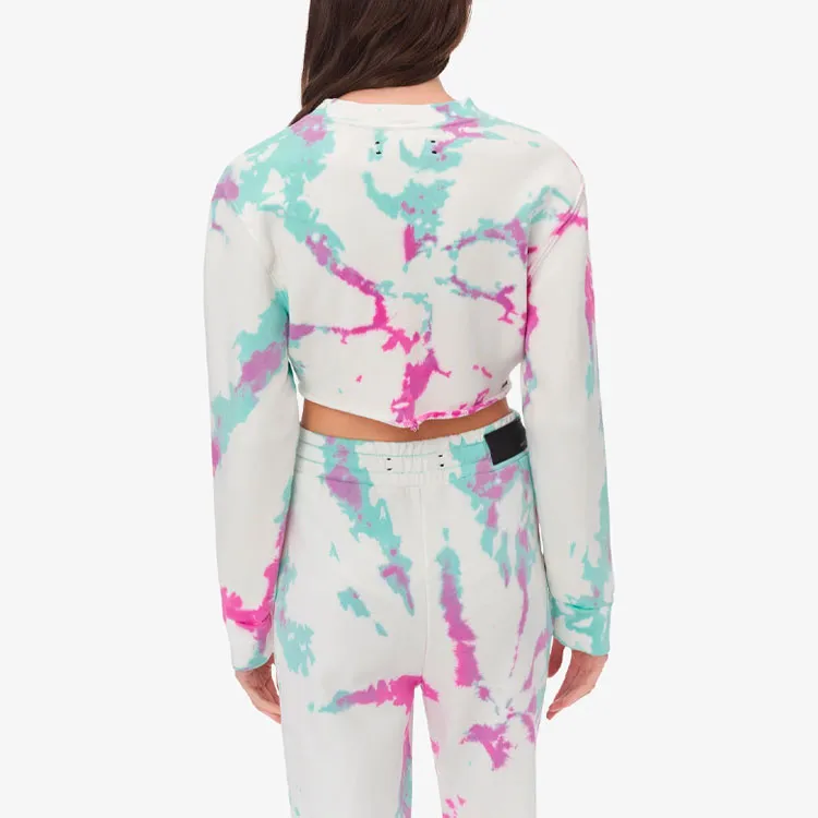 AMIRI Tie Dye Cropped Crewneck 'Multicolor'-2