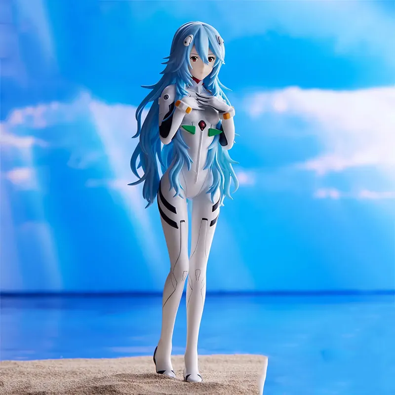 SEGA Rei Ayanami Neon Genesis Evangelion Eva Long Hair Bonus Gifts 21cm-3
