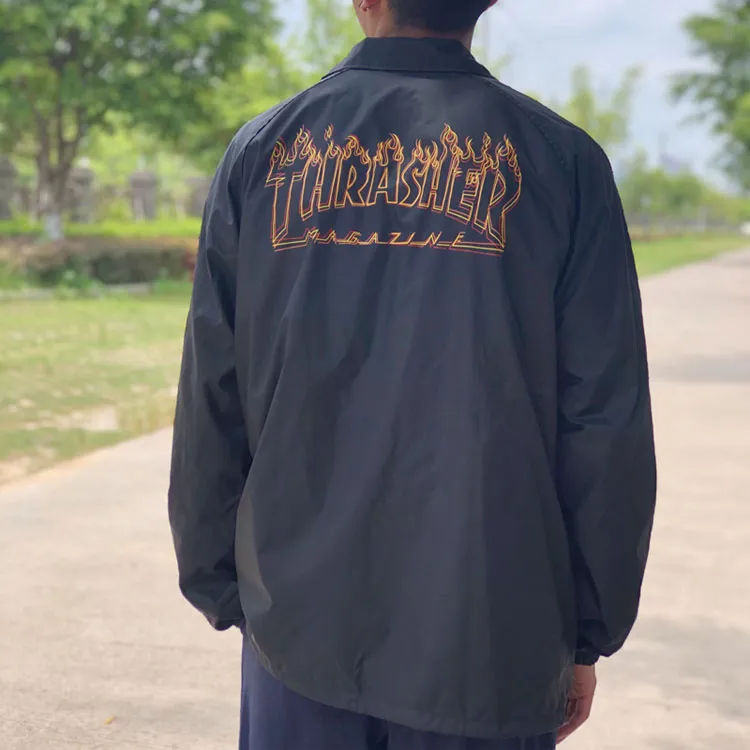Thrasher Jacket US Version Unisex Black-6