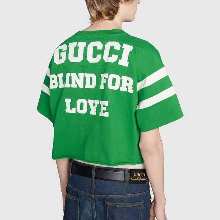GUCCI SS21 1921 Series Alphabet Numeric Printing Short Sleeve T-Shirt Green-4
