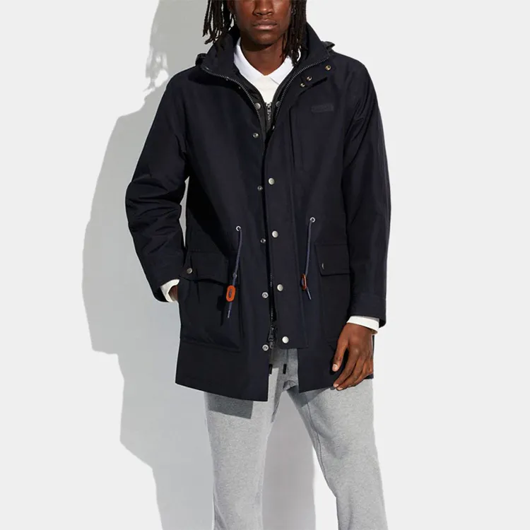 COACH Parka Coats Men Blue-2