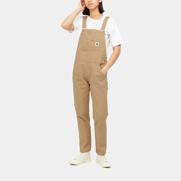 Carhartt WIP Women's Hudson Bib Overall Dusty Hamilton Brown-2