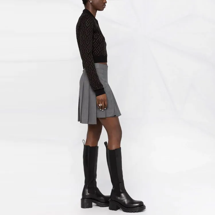 FANSIZHE FW22 Crop Top Women's Black-3
