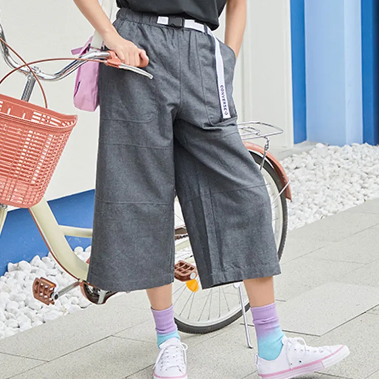 Converse Casual Pants Women's Black Gray Color-4