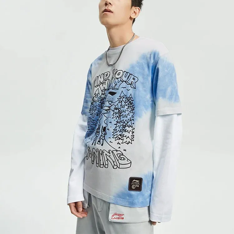 LiNing Sports Fashion Collection T Shirt Unisex Blue-2