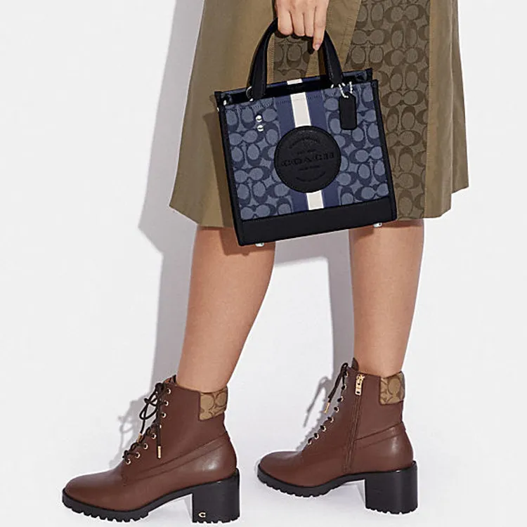Coach Dempsey Tote 22 in Signature Jacquard with Stripe Patch-3