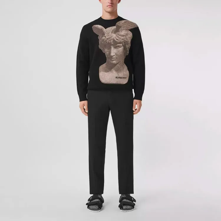 Burberry Cashmere Sweaters Men Black-1