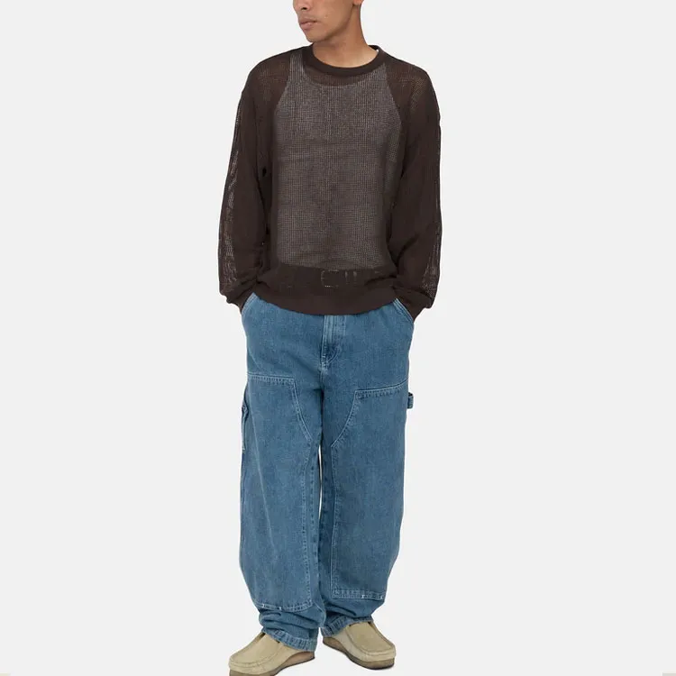 Stussy Cotton Mesh Long Sleeve Crew Top-9
