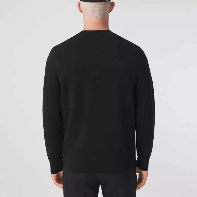Burberry Cashmere Sweaters Men Black-2