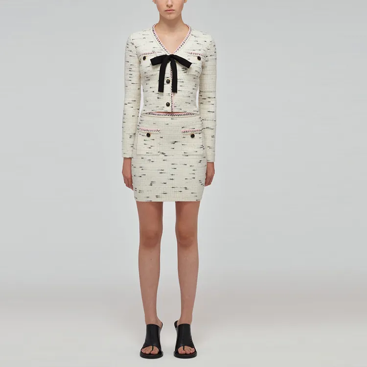 Self portrait SS22 Casual Short Skirts Women's White-3