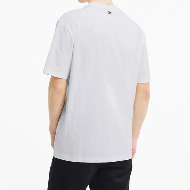PUMA PRINTING CASUAL T-Shirts Men White-3