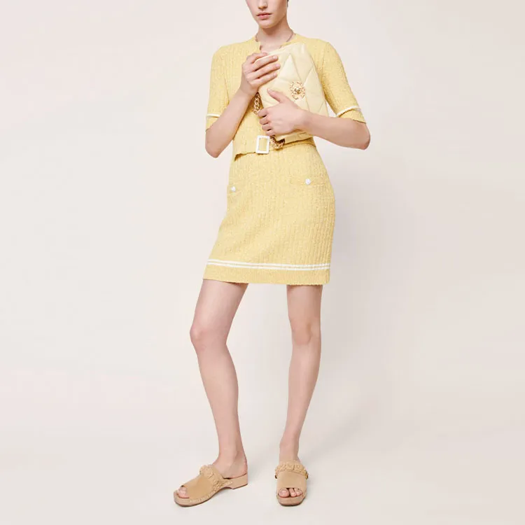 CHANEL SS22 Short-Sleeved Dresses Women's Yellow-1