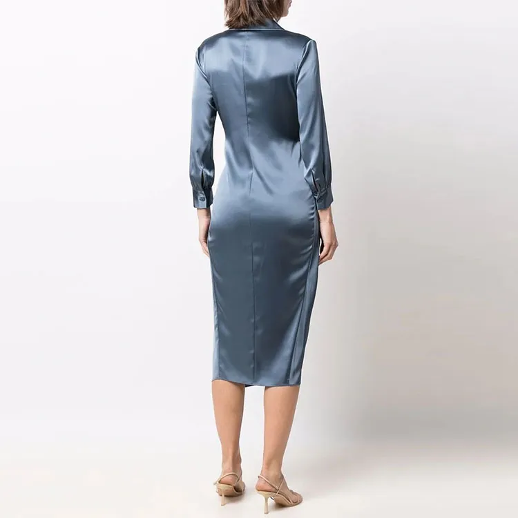 THEORY Long-Sleeved Dresses Women's Blue-2