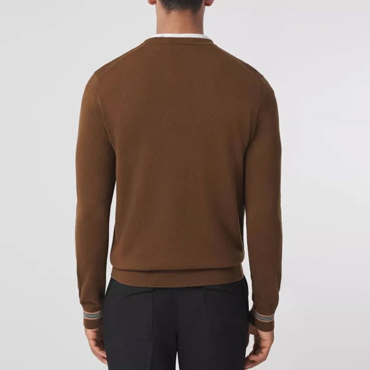 Burberry Wool Slim Fit Knitwear Men's Brown 80443321-3