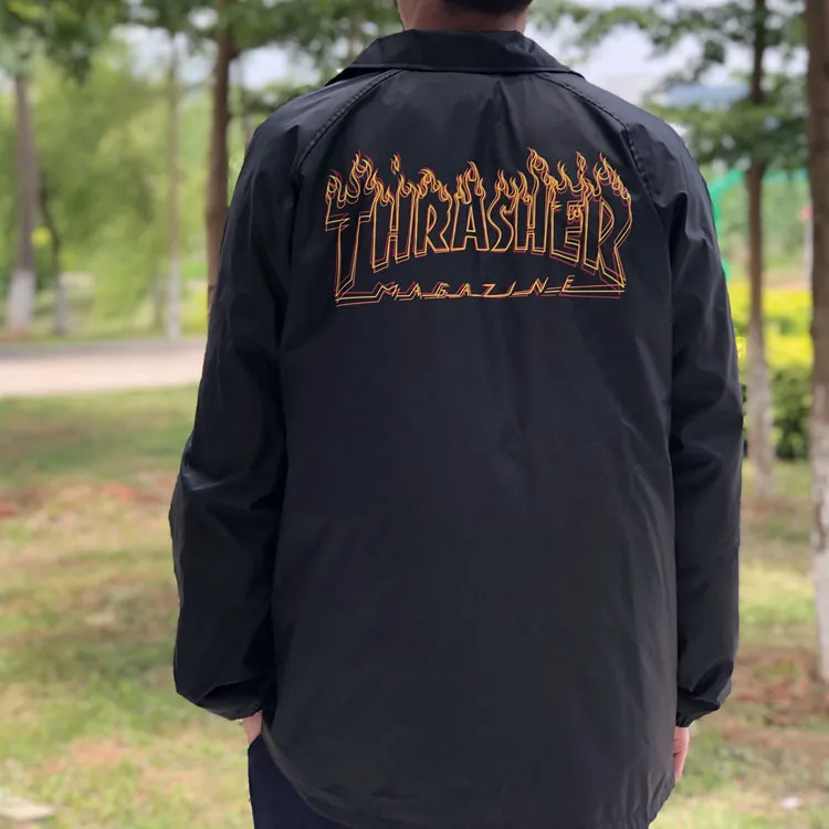 Thrasher Jacket US Version Unisex Black-9